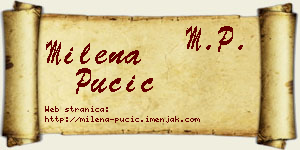 Milena Pučić vizit kartica